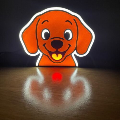 Luminária 3D Pirulito – Cachorro Dachshund da Família sem Destino com LED Bivolt