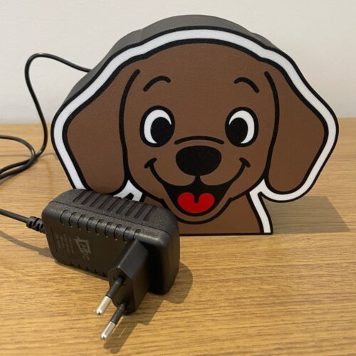 Luminária 3D Pirulito – Cachorro Dachshund da Família sem Destino com LED Bivolt