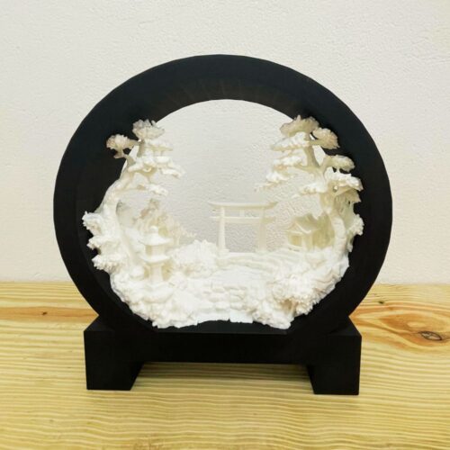 Arte Zen Japonesa em Moldura Circular Decorativo (6)