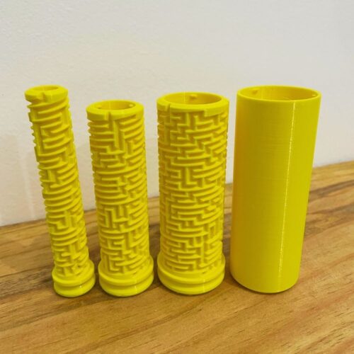 Labirinto Cilíndrico 3D Amarelo – Desafio em 3 Etapas para Testar sua Habilidade (1)